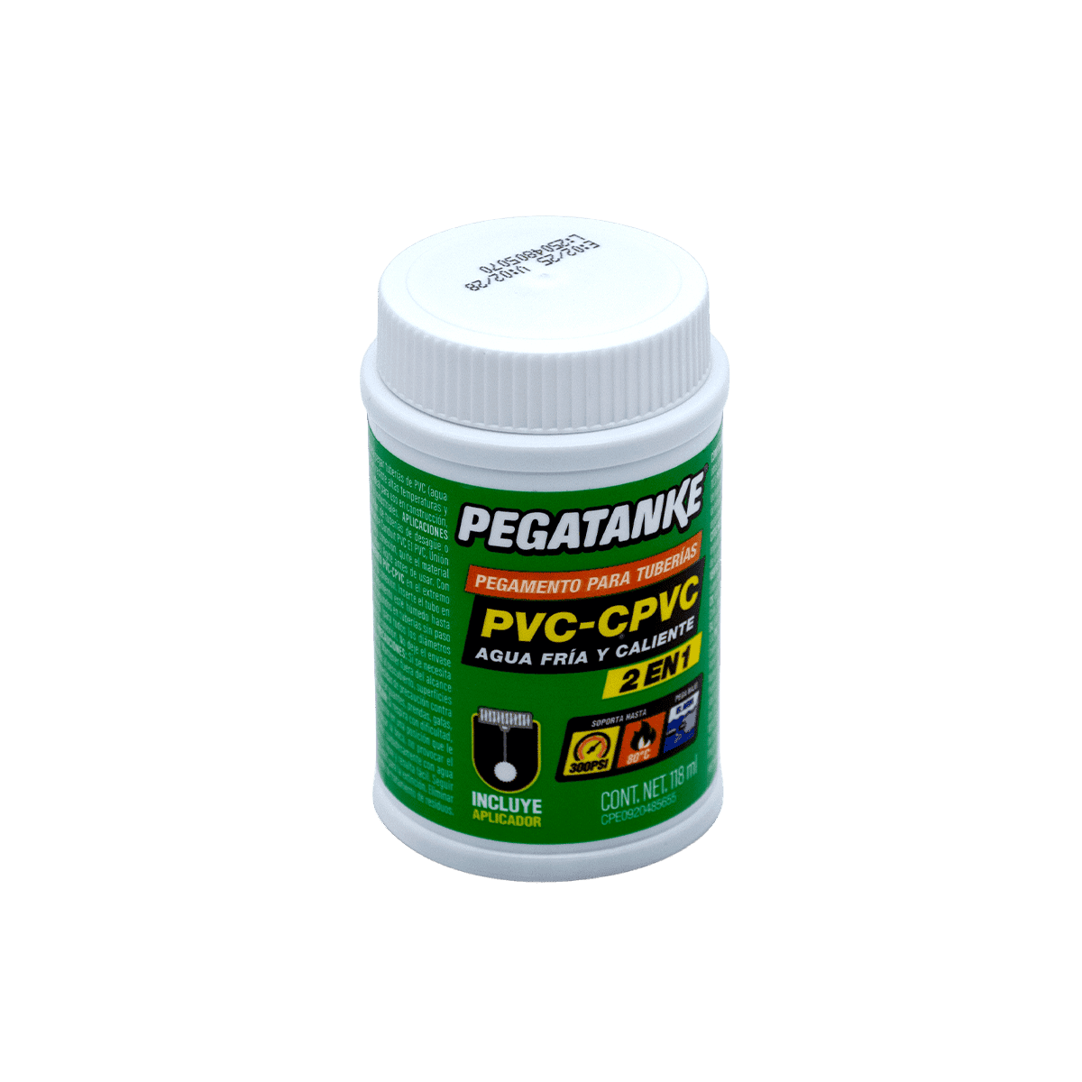 Pegamento para tuberías, Pegatanke, 2 en 1, 118mg, 10007