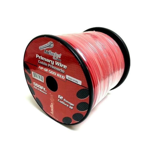 ROLLO CABLE AUTOMOTRIZ 152 MTS #12 ROJO AUDIOPIPE