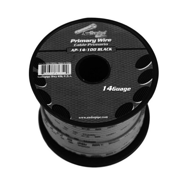 ROLLO CABLE AUTOMOTRIZ 152 MTS #14 NEGRO AUDIOPIPE