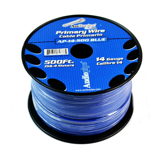ROLLO CABLE AUTOMOTRIZ 152 MTS #14 AZUL AUDIOPIPE