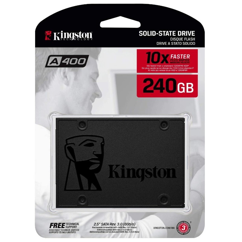 Kingston A400 - SSD - 240 GB - interno - 2.5" - SATA 6Gb/s